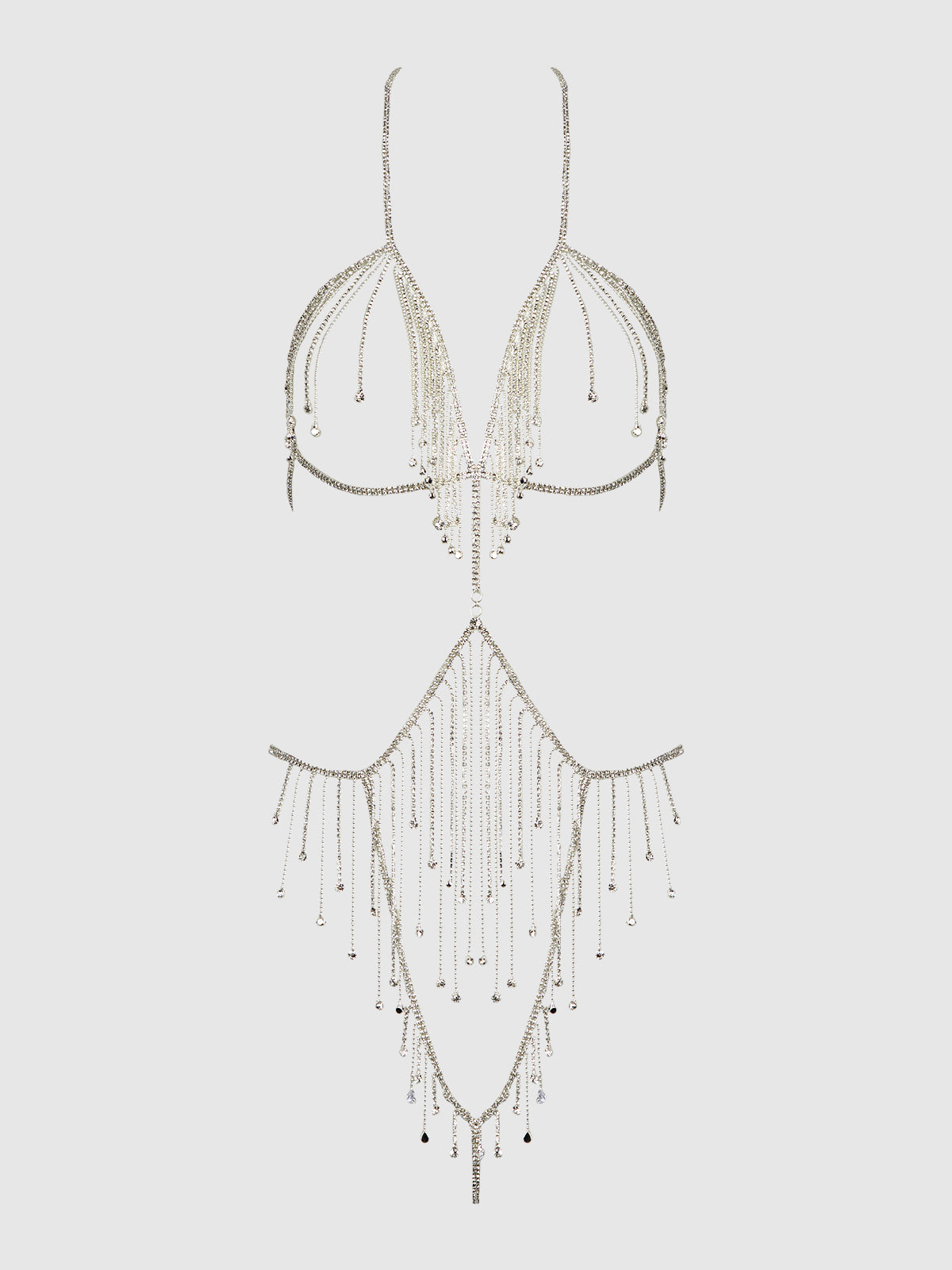 Ziggy Rhinestone Dangle Fringe Teddy - Frederick's of Hollywood