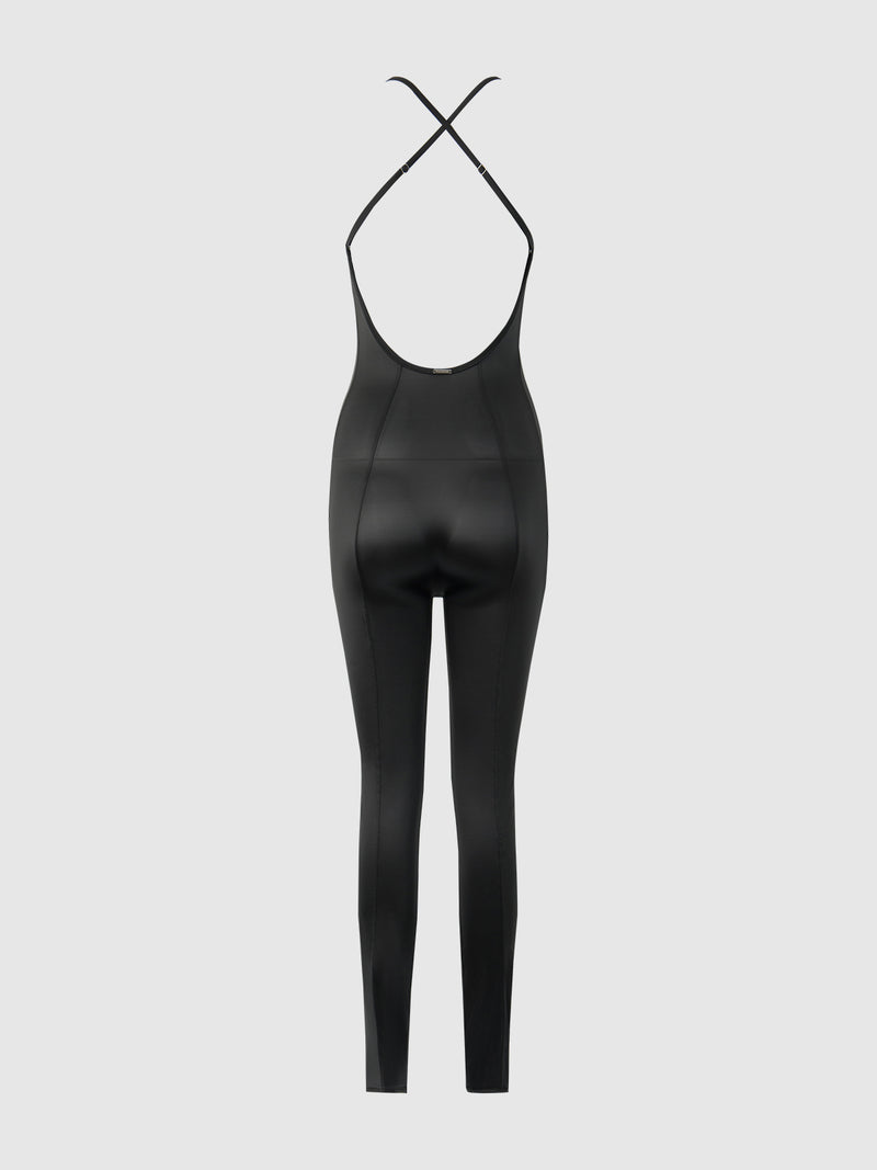 Neev Oil Slick Twist Halter Catsuit - Fredericks of Hollywood