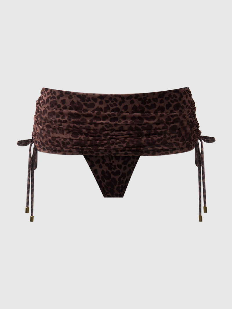 Alanza Mesh Skirted Cheeky Swim Bottom - Frederick's of Hollywood