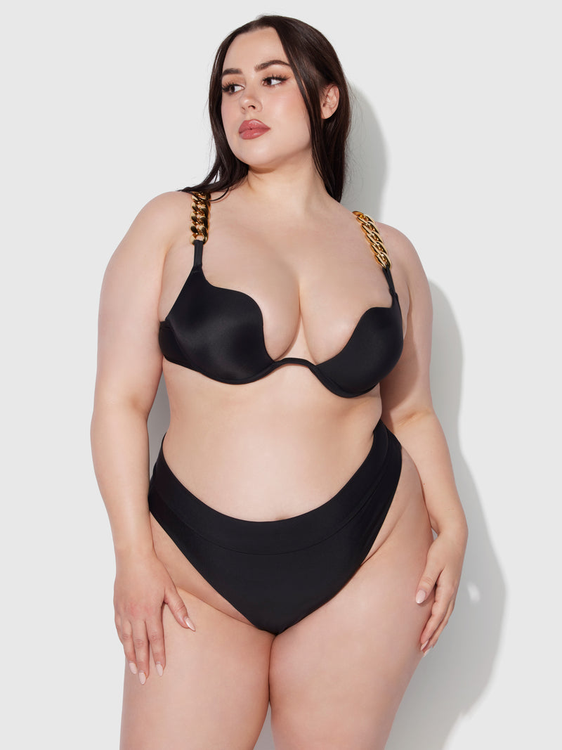 Rising Star Chain Push Up Swim Top - Frederick's of Hollywood