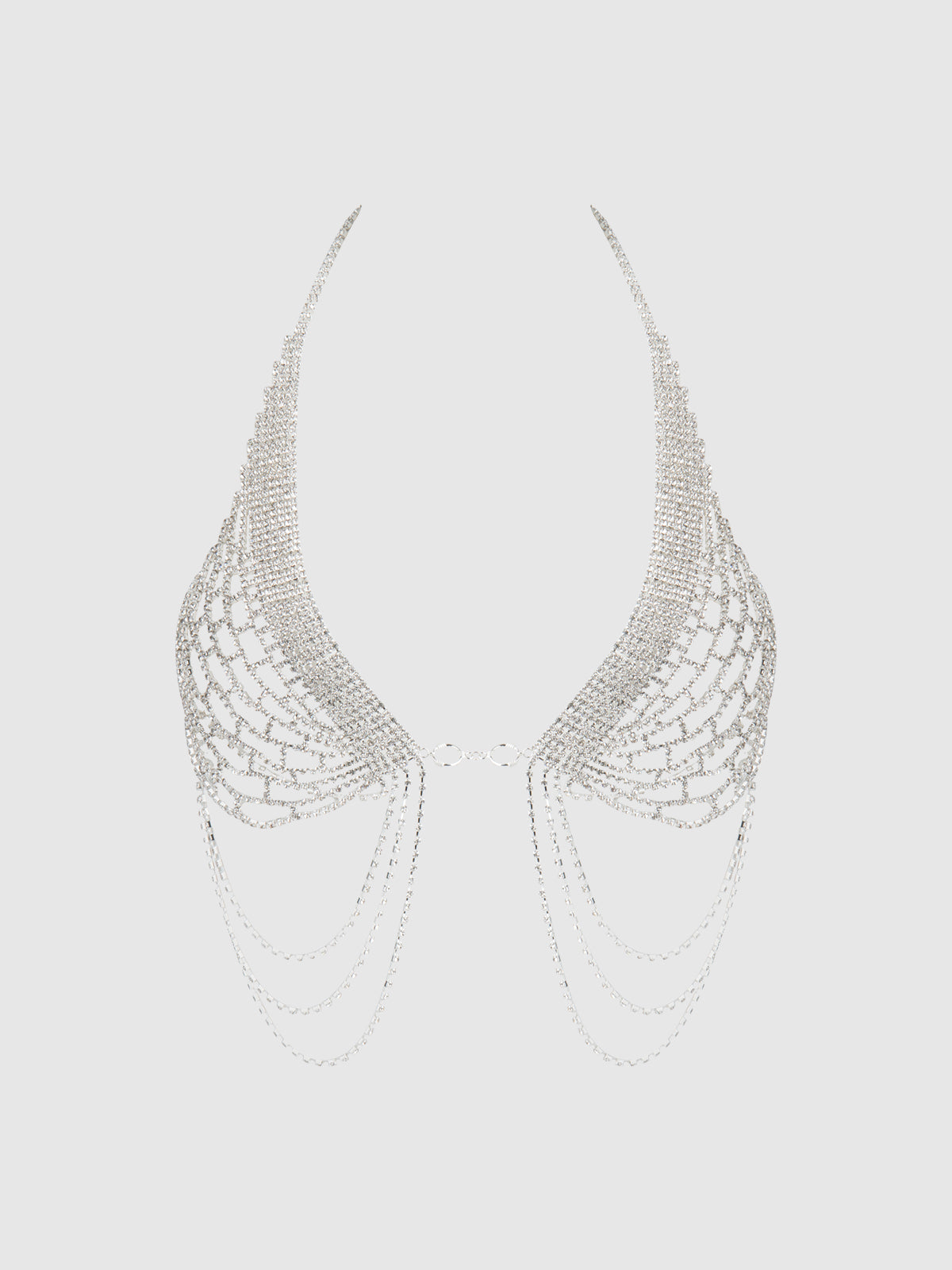 Ziggy Rhinestone Net Halter With Openable Front - Frederick's of Hollywood