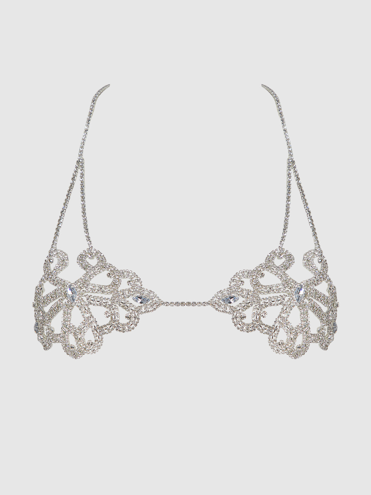 Ziggy Rhinestone Swirl Knot Bralette - Frederick's of Hollywood