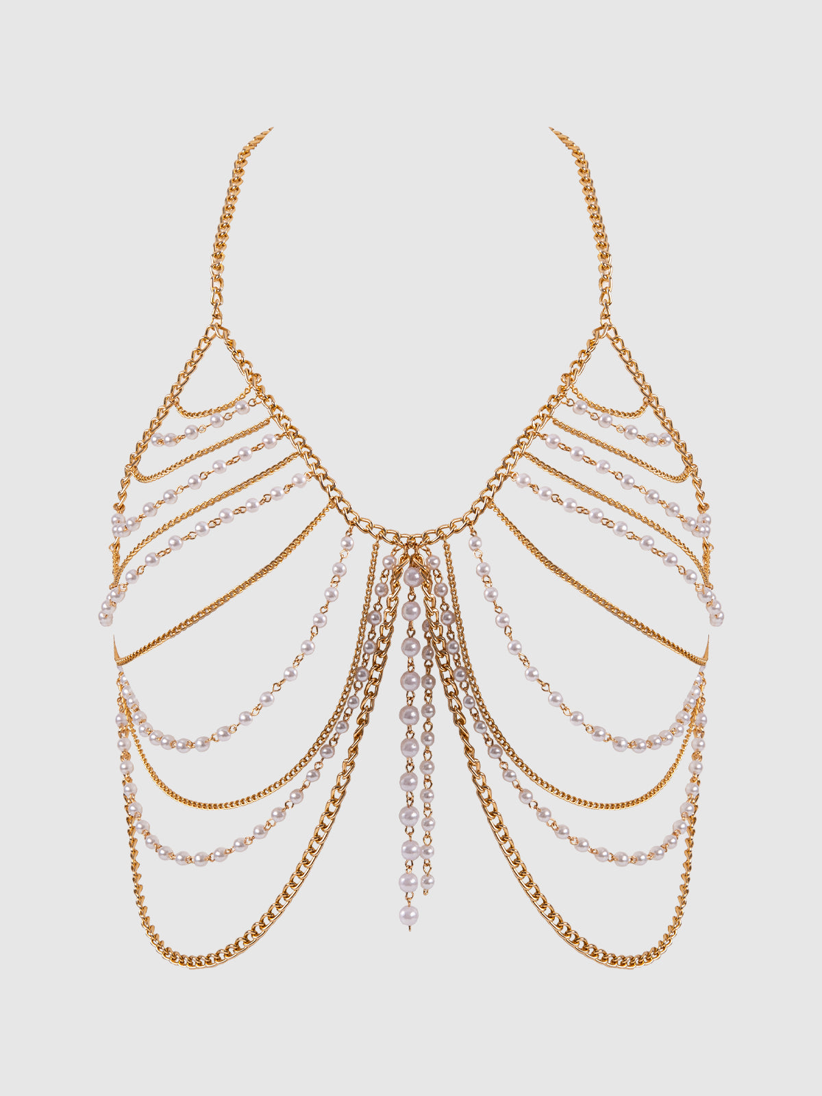 Ziggy Pearl & Chain Draped Bralette - Frederick's of Hollywood
