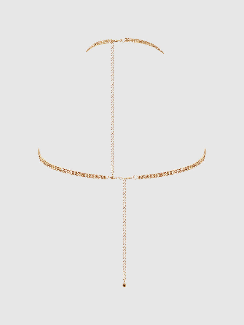 Ziggy Rhinestone Dangle V-Neck Bra - Frederick's of Hollywood