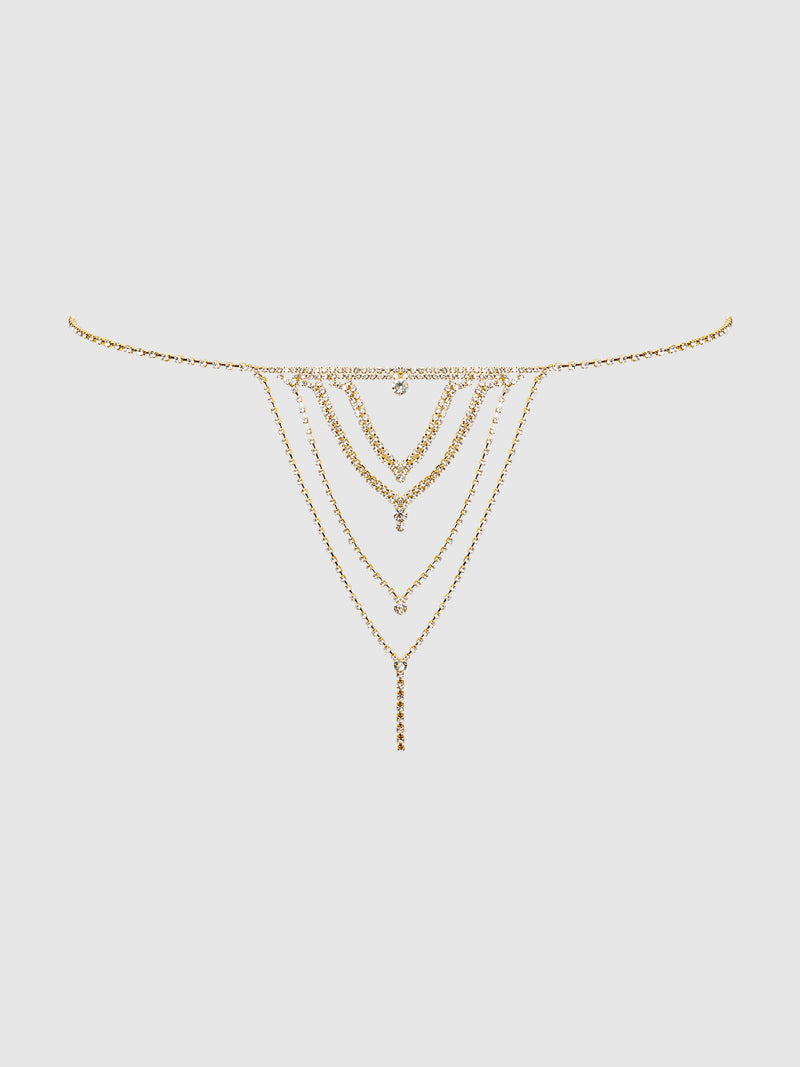 Ziggy Rhinestone V-Front Panty - Frederick's of Hollywood