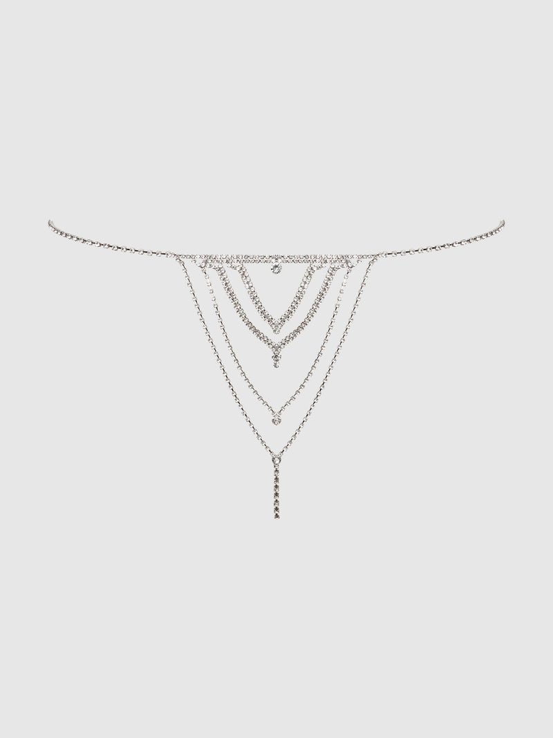 Ziggy Rhinestone V-Front Panty - Frederick's of Hollywood