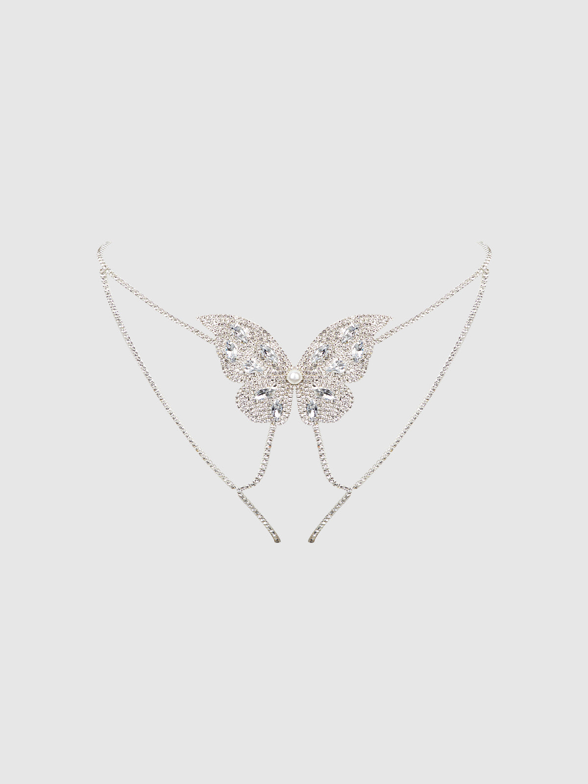 Ziggy Rhinestone & Pearl Butterfly Panty - Frederick's of Hollywood
