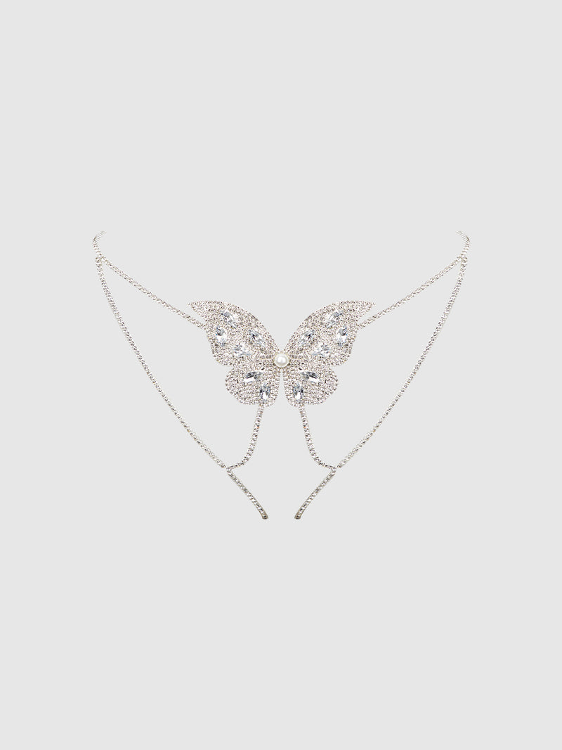 Ziggy Rhinestone & Pearl Butterfly Panty - Frederick's of Hollywood