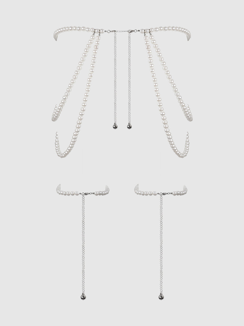 Pearl Draped Garter - Frederick's of Hollywood