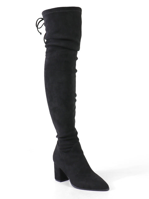 Becky Stretchy Thigh High Boots - Frederick's of Hollywood