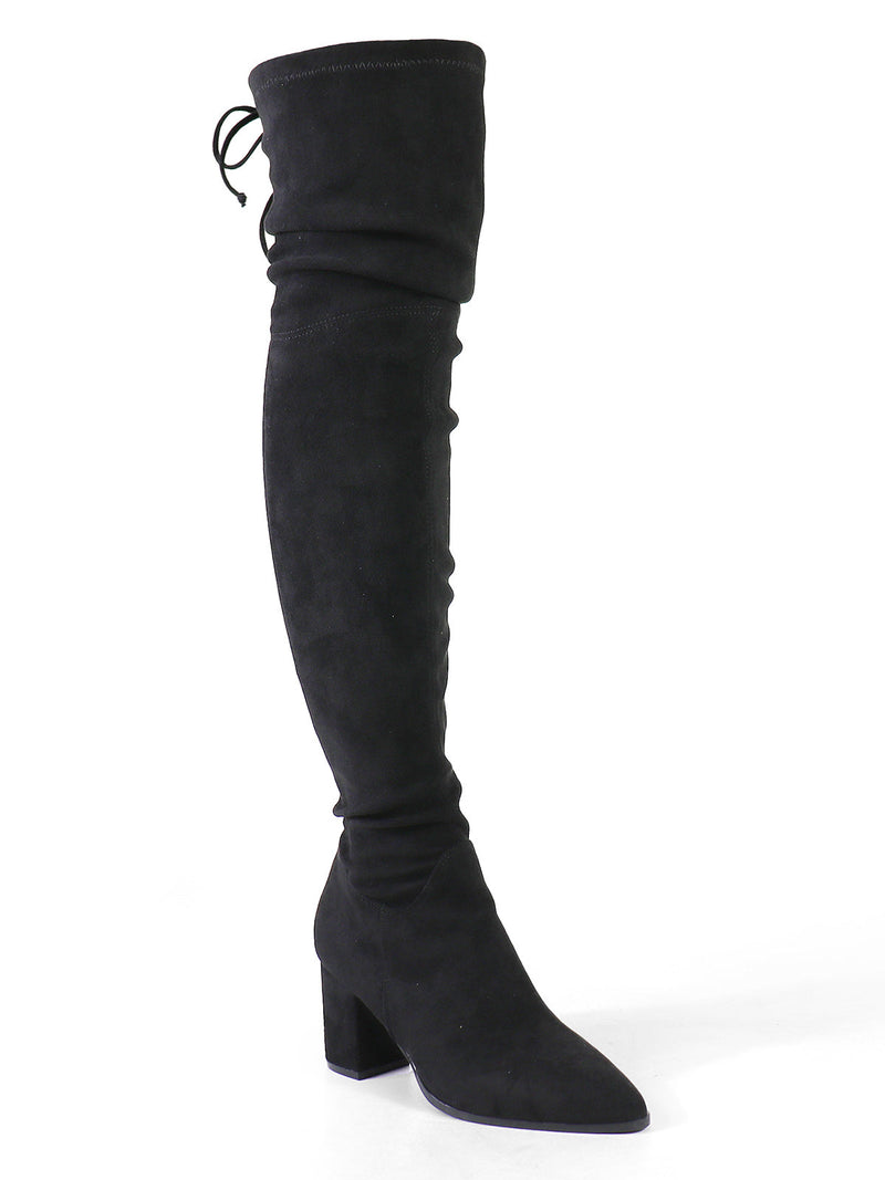 Becky Stretchy Thigh High Boots - Frederick's of Hollywood