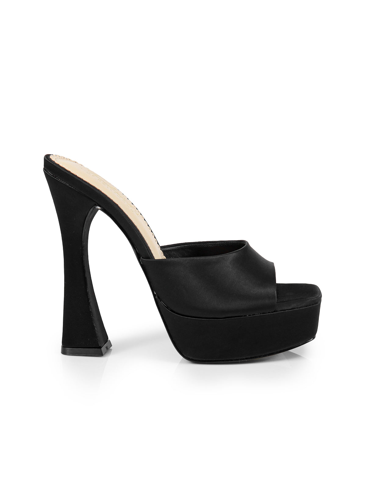 Elaina Platform Mule Heel - Black
