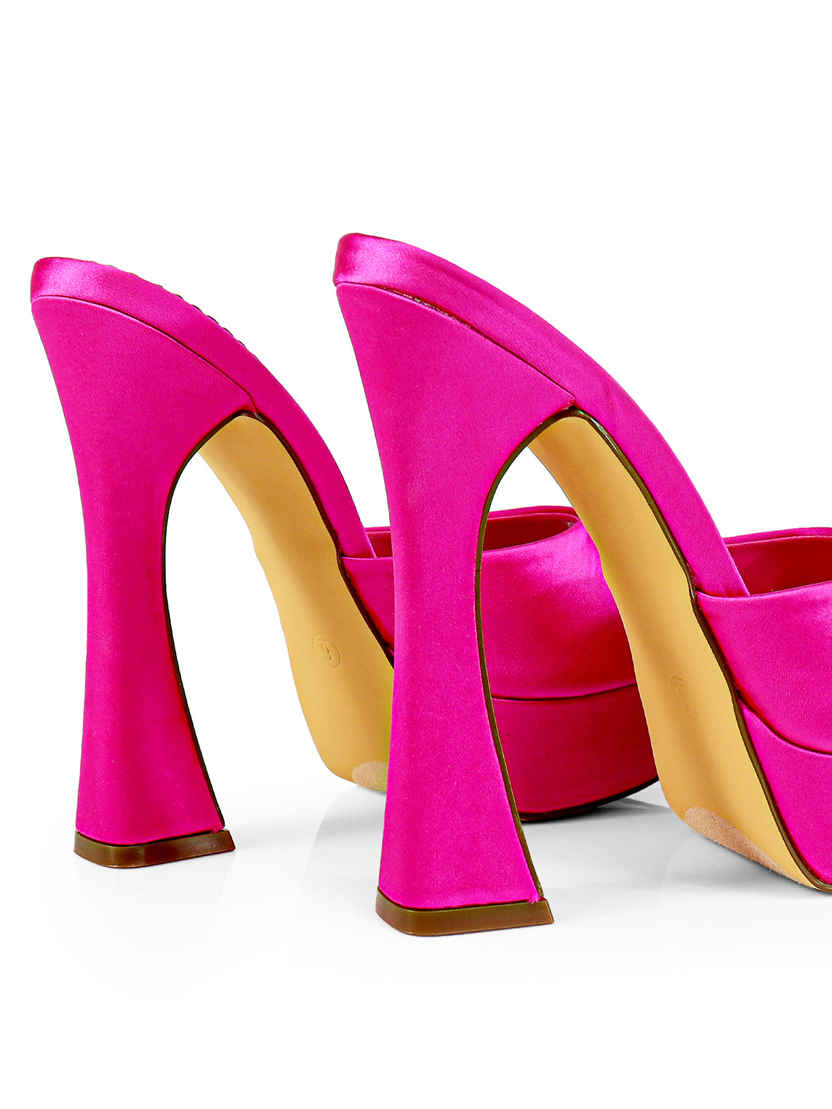 Elaina Platform Mule Heel - Hot Pink