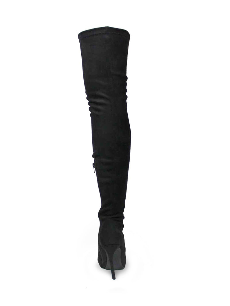 Gisele Stretchy Overknee Heeled Boots - Frederick's of Hollywood