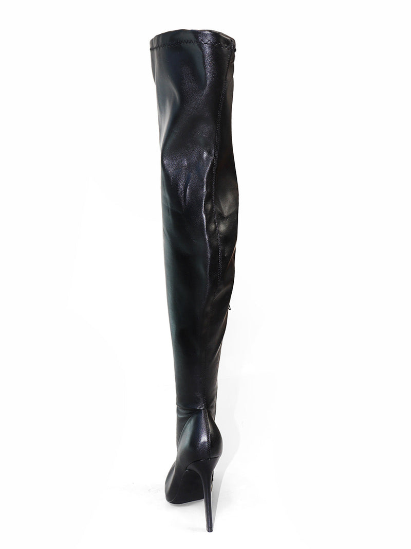 Gisele Stretchy Overknee Heeled Boots - Frederick's of Hollywood