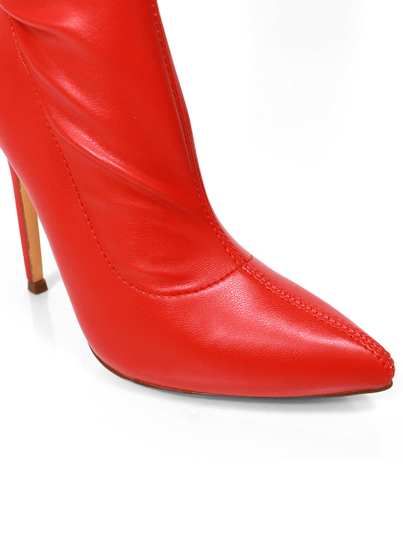 Gisele Stretchy Overknee Heeled Boots - Frederick's of Hollywood