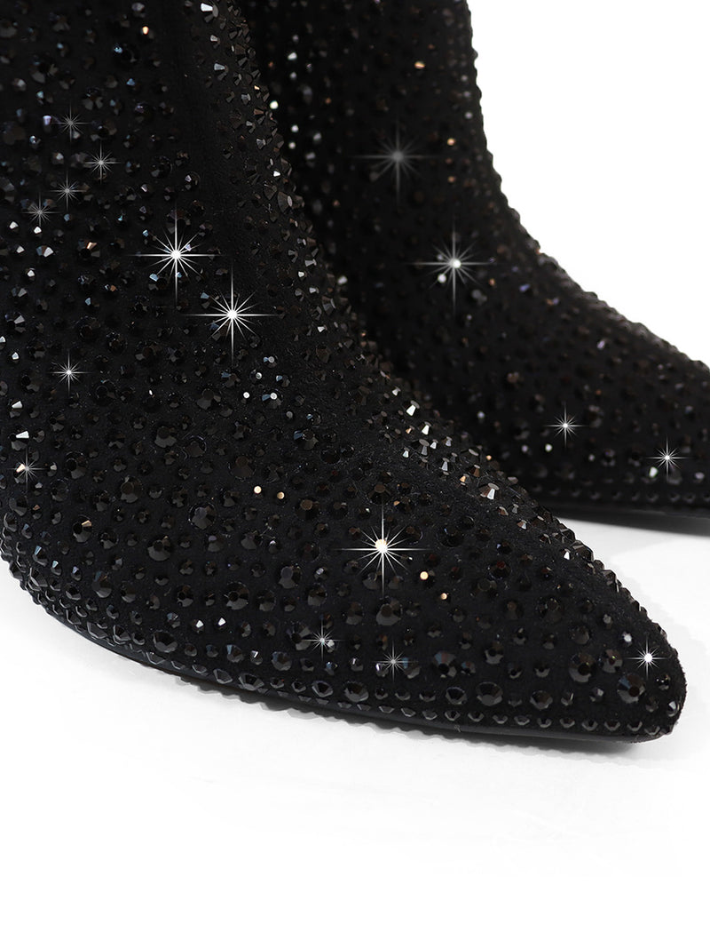 Izara Rhinestone Ankle Boots