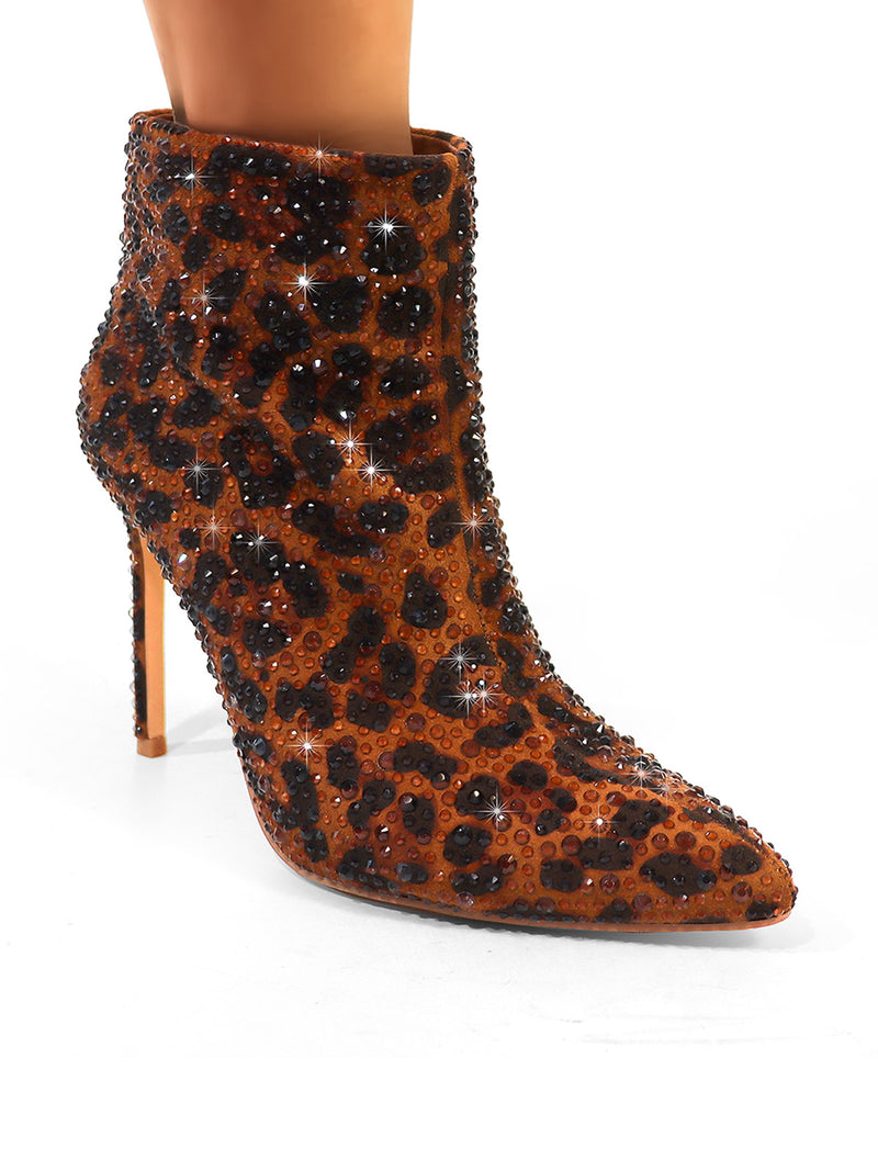 Izara Rhinestone Ankle Boots