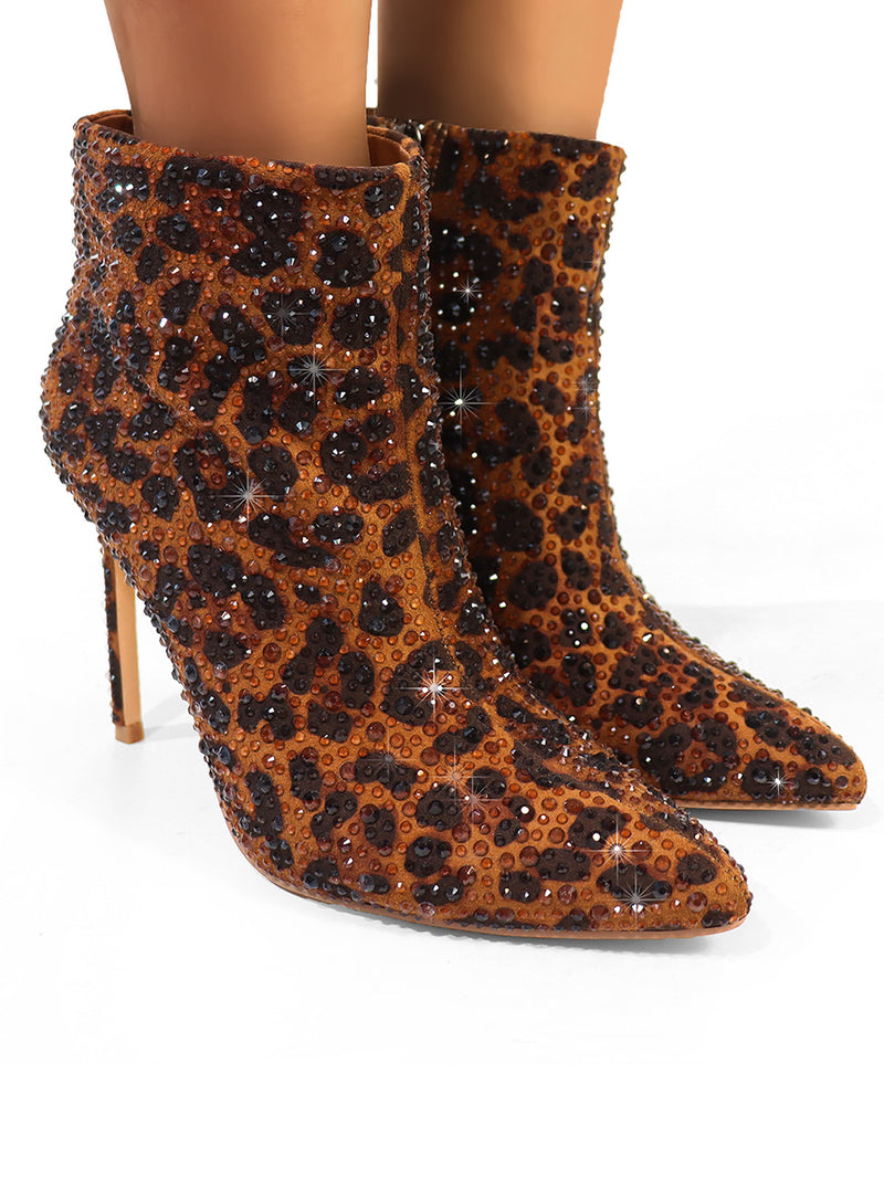 Izara Rhinestone Ankle Boots