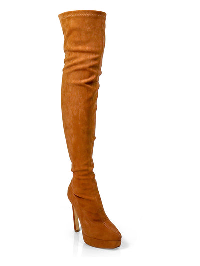 Jadore Stretchy Thigh High Boots - Frederick's of Hollywood