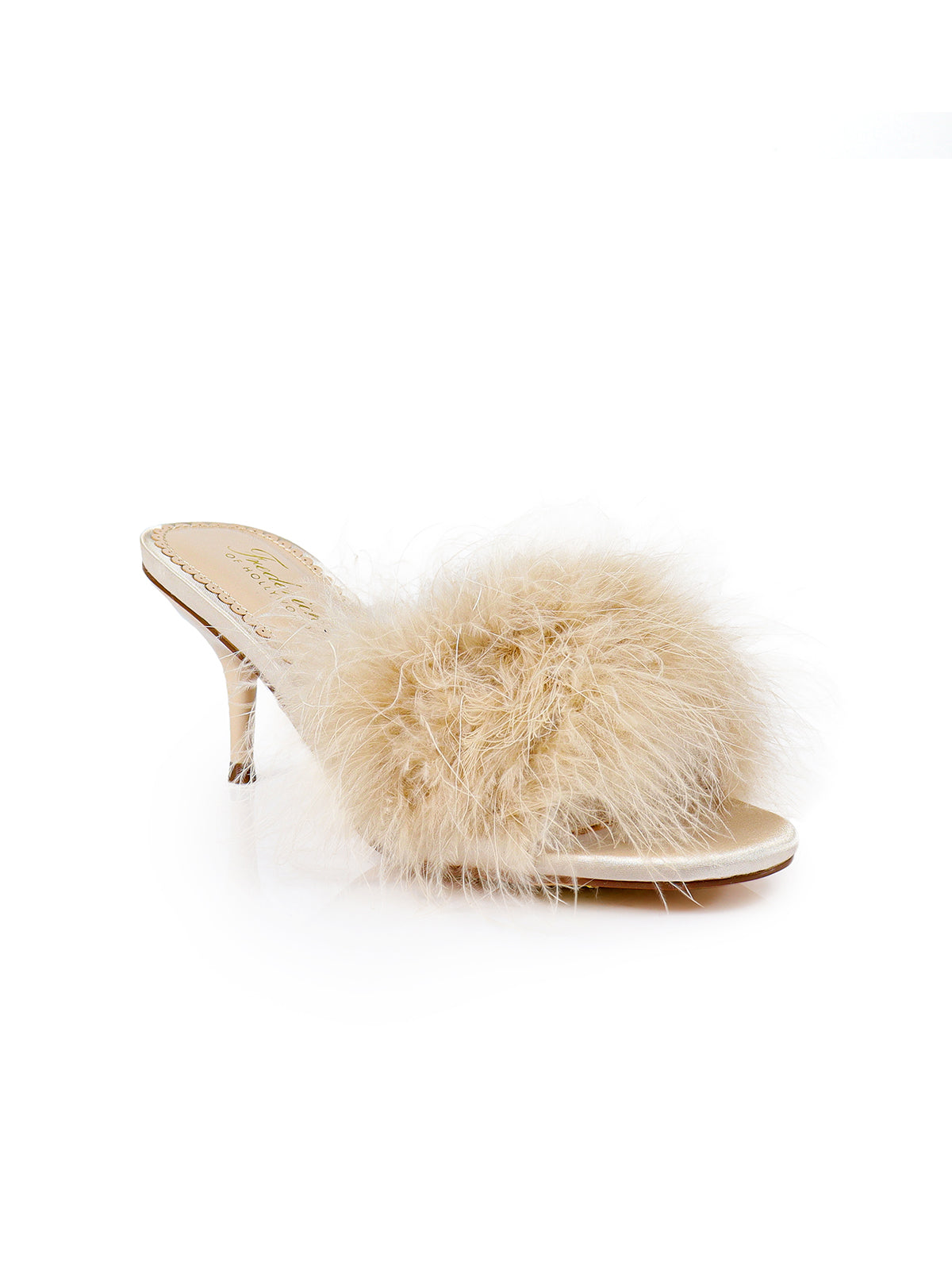 Luxor Feather Mule - Champagne