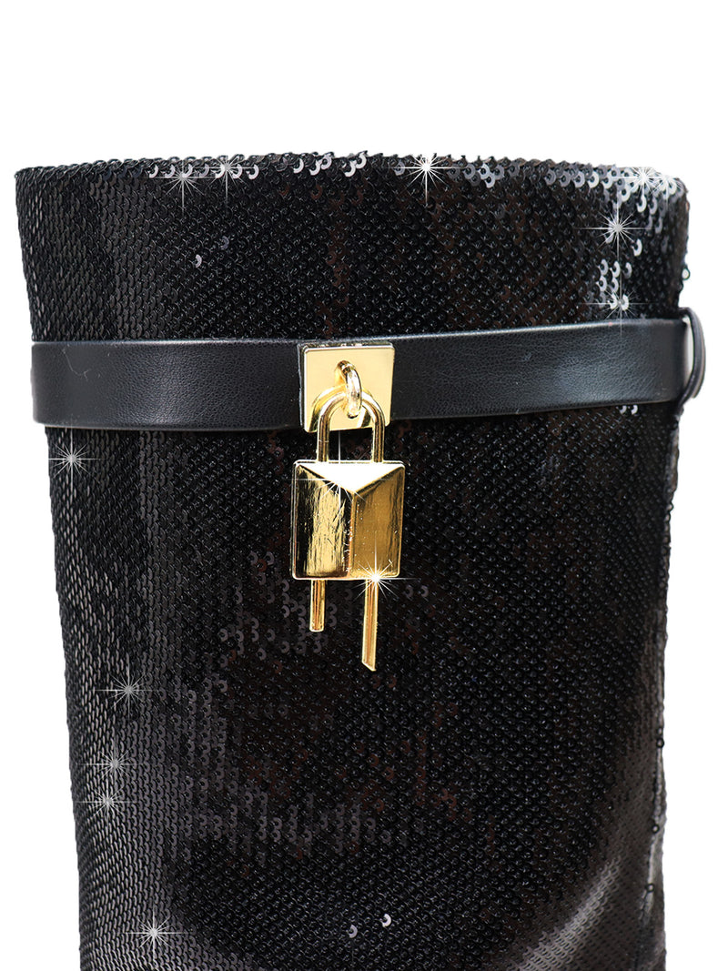 Maria Drape Over Knee Wedge Boots