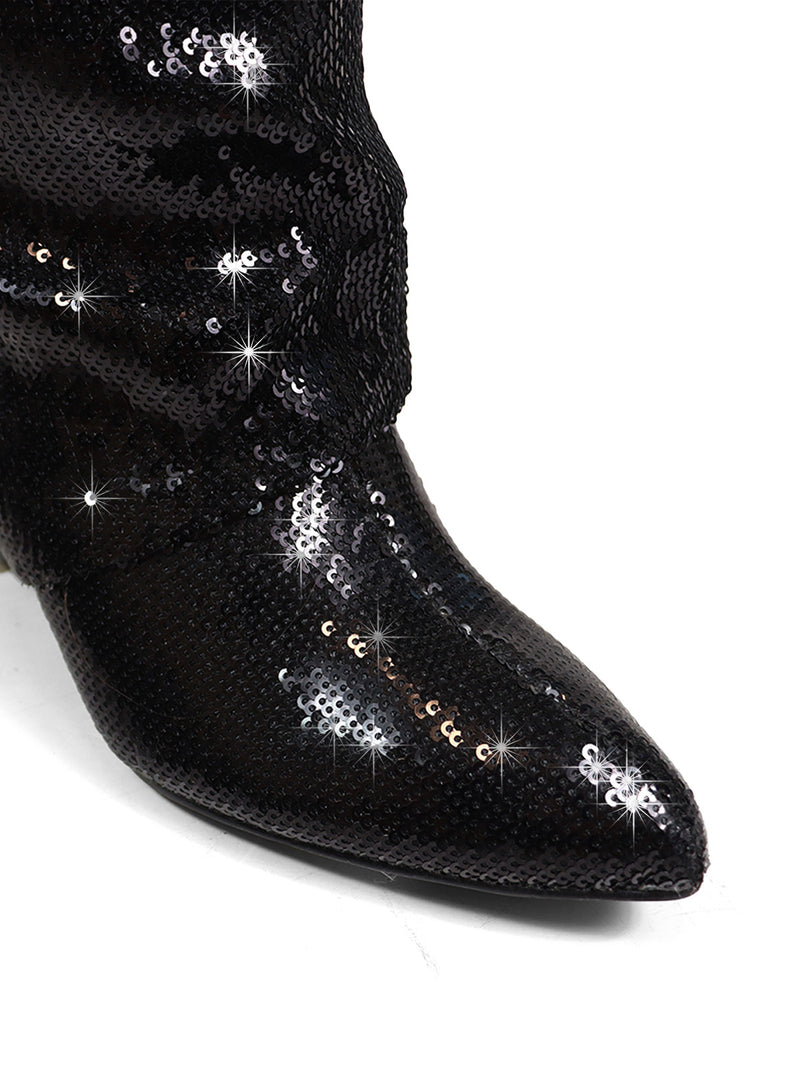 Maria Drape Over Knee Wedge Boots