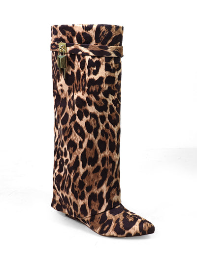 Maria Drape Over Knee Wedge Boots