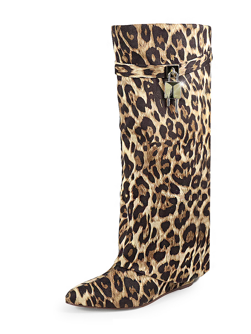 Maria Drape Over Knee Wedge Boots