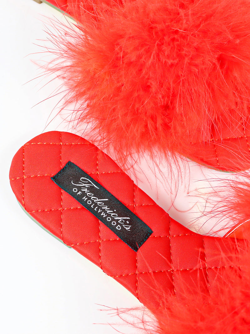 Maxim Feather Flat Sandal - Red