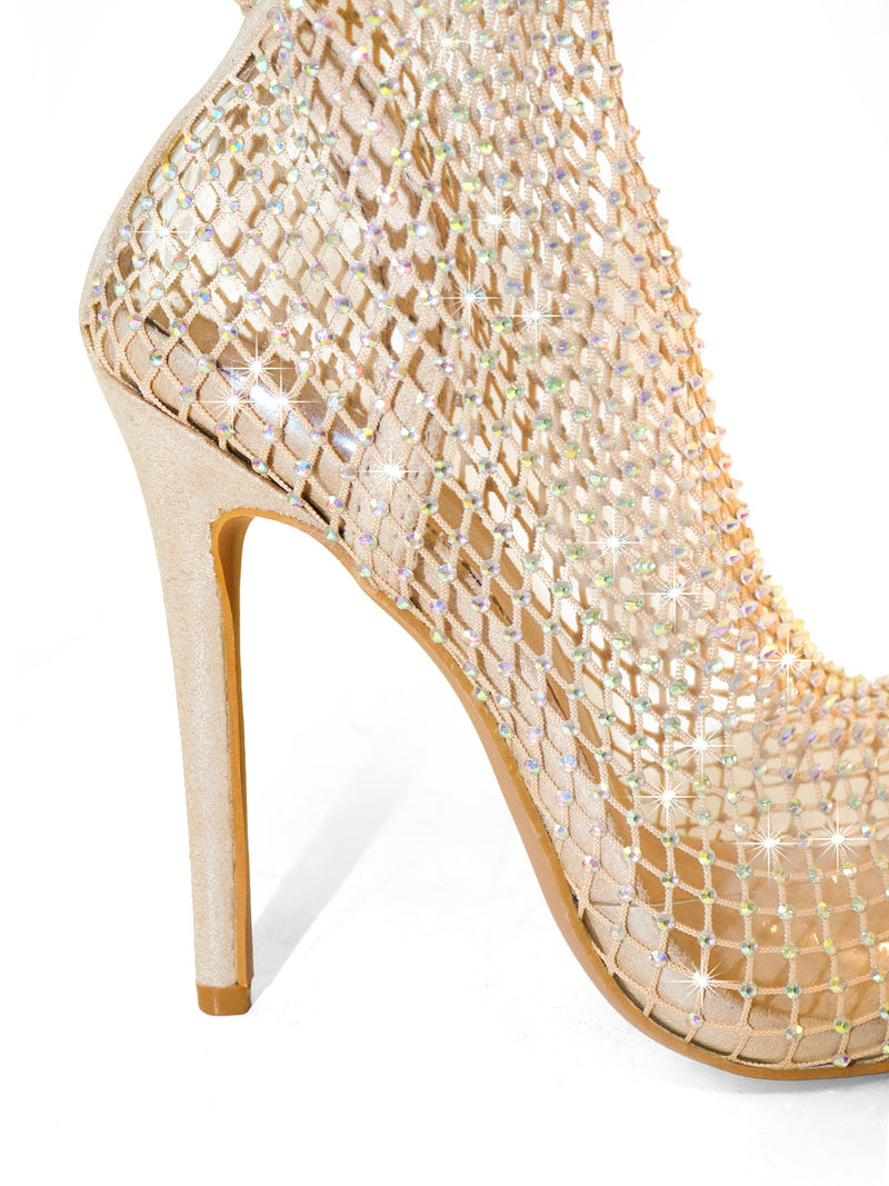 Sebrina Over The Knee Rhinestone Boots - Frederick's of Hollywood