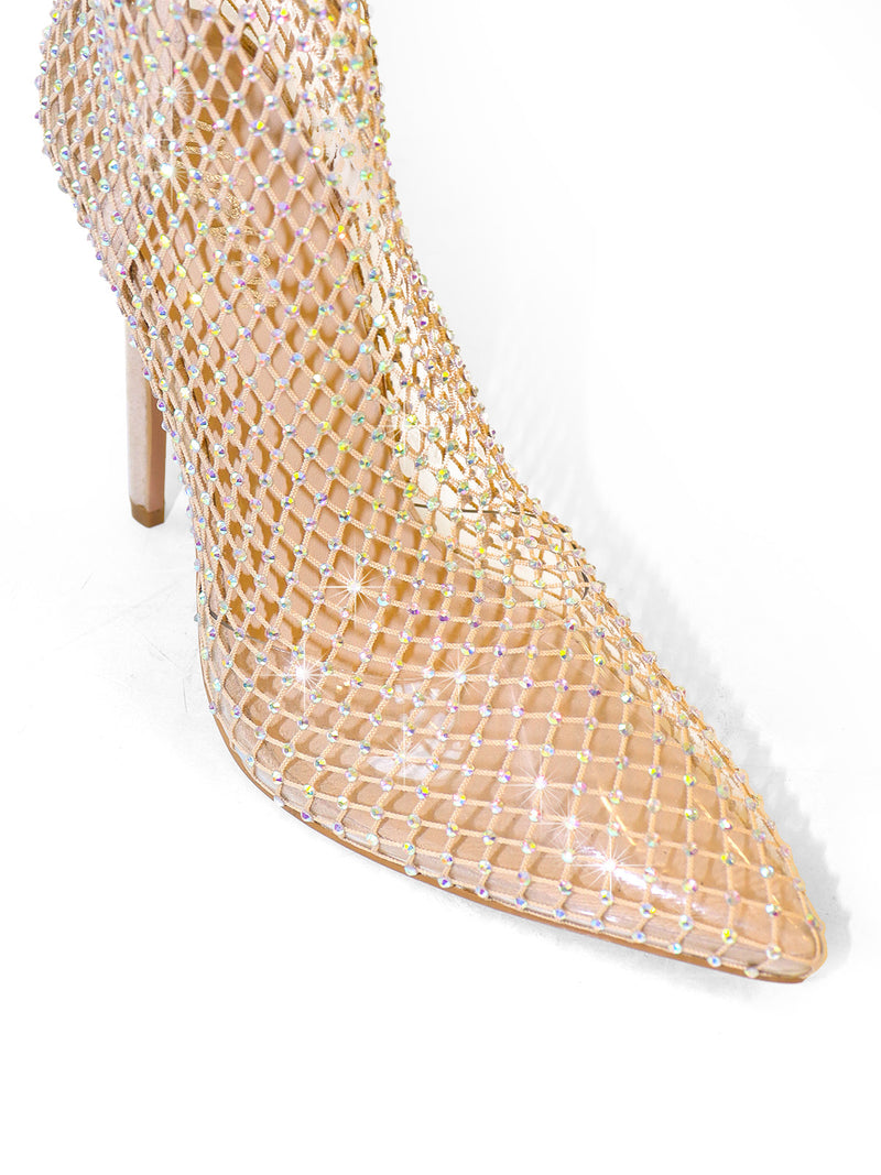 Sebrina Over The Knee Rhinestone Boots - Frederick's of Hollywood