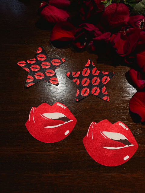 Angelica Star & Lip Pasties 4 Pack - Frederick's of Hollywood