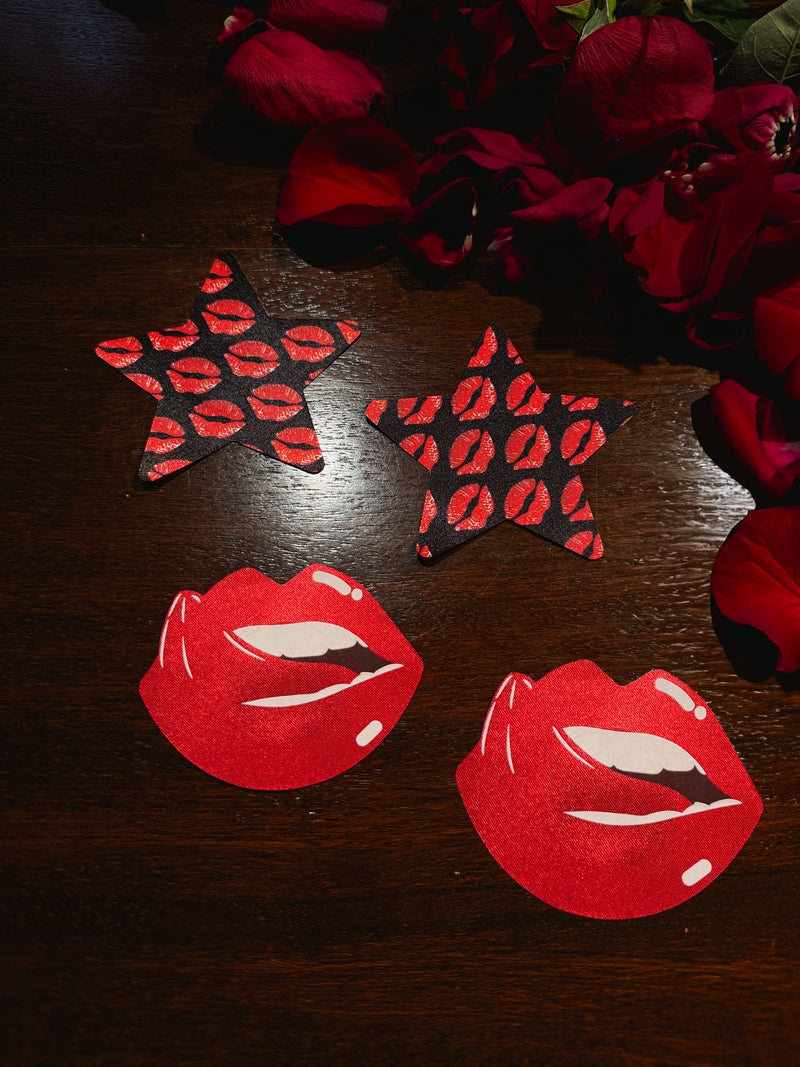 Angelica Star & Lip Pasties 4 Pack - Frederick's of Hollywood
