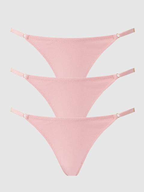 Bailey Stretch Cotton Thong 3 Pack - Frederick's of Hollywood
