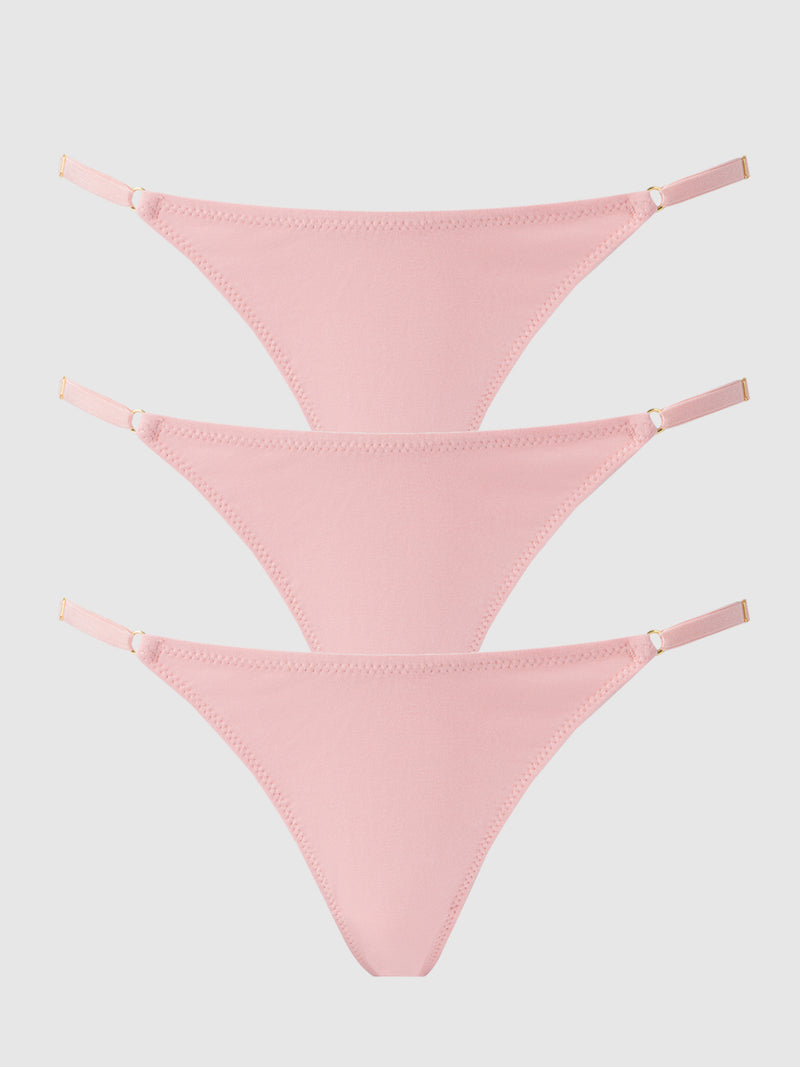 Bailey Stretch Cotton Thong 3 Pack - Frederick's of Hollywood