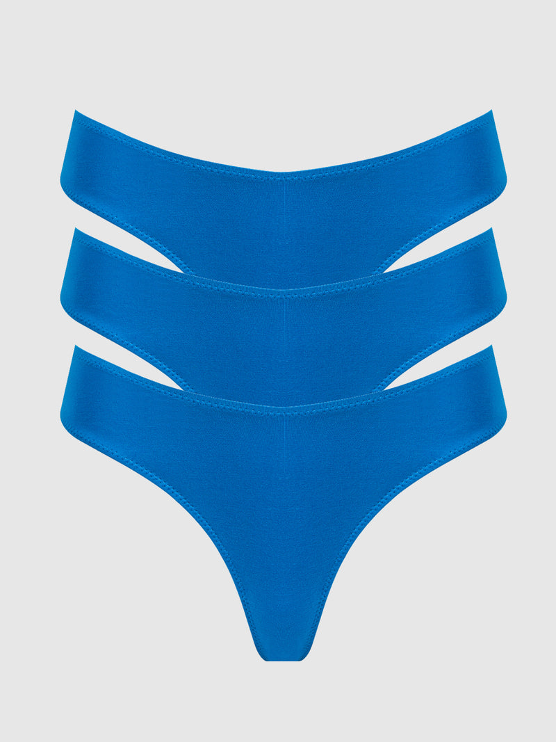 Bailey Stretch Cotton Tanga 3 Pack - Frederick's of Hollywood