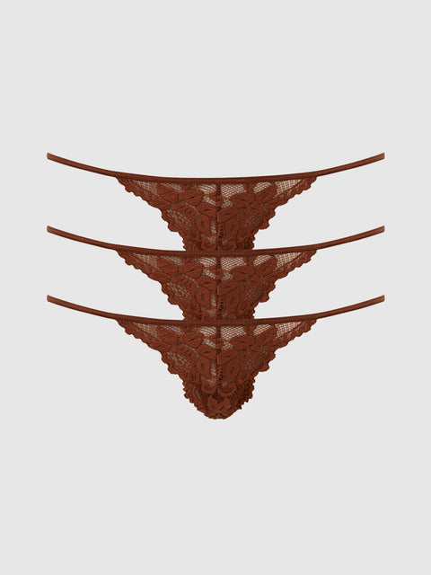 Jessica Lace Mini G-String 3 Pack - Frederick's of Hollywood