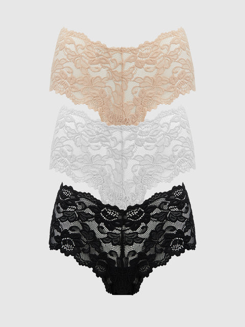 Jessica Lace Cheeky 3 Pack - Frederick's of Hollywood