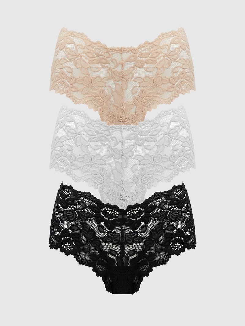 Jessica Lace Cheeky 3 Pack - Frederick's of Hollywood