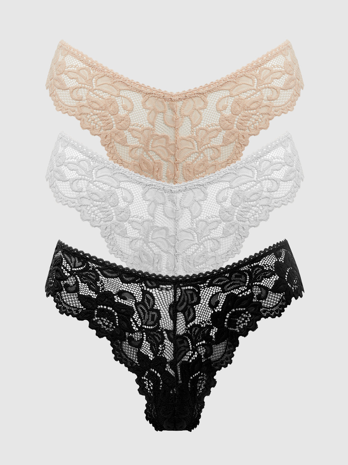 Jessica Lace Tanga 3 Pack - Frederick's of Hollywood