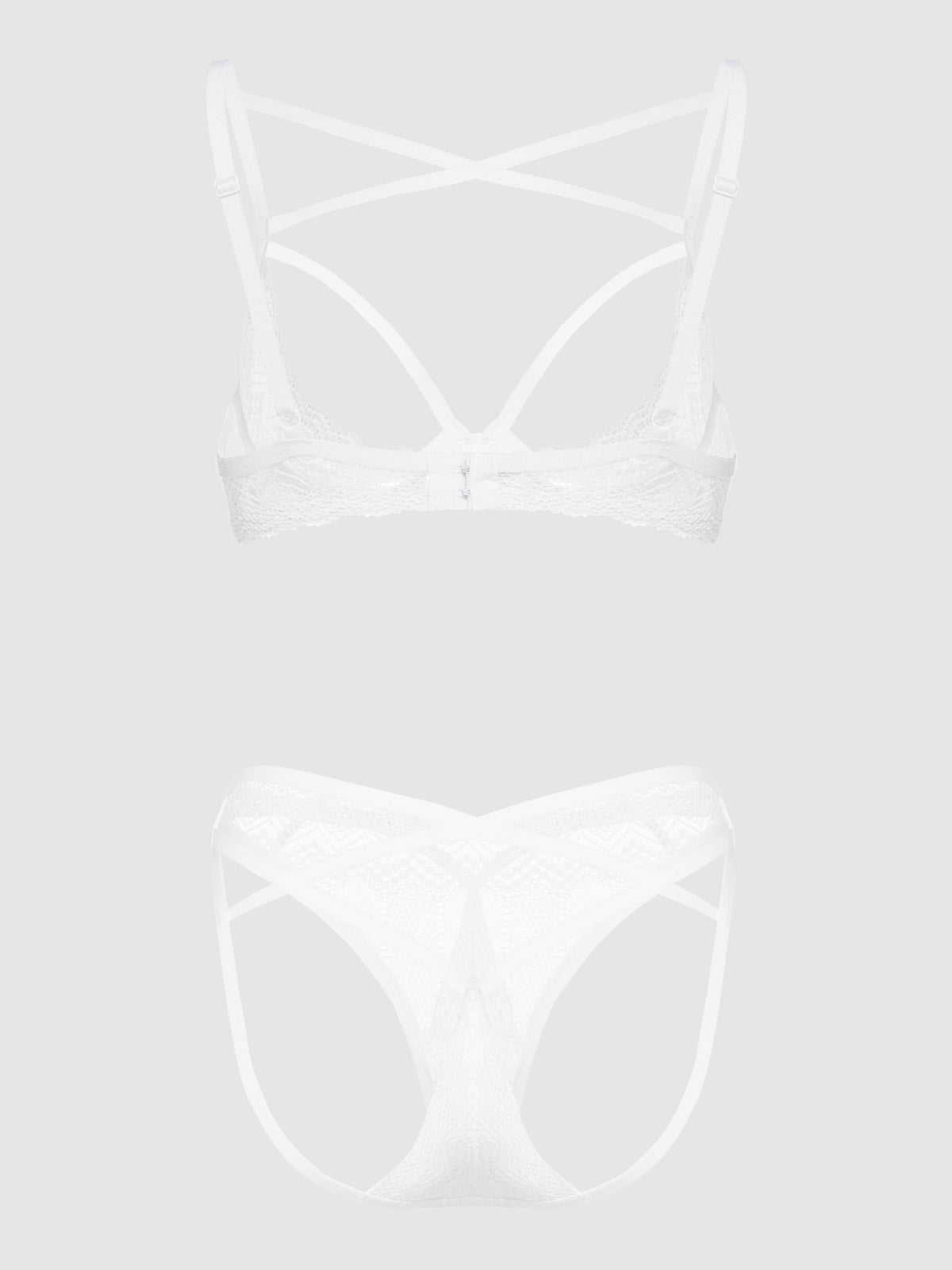 Rayna Strappy Open Cup Bra Set - Fredericks of Hollywood