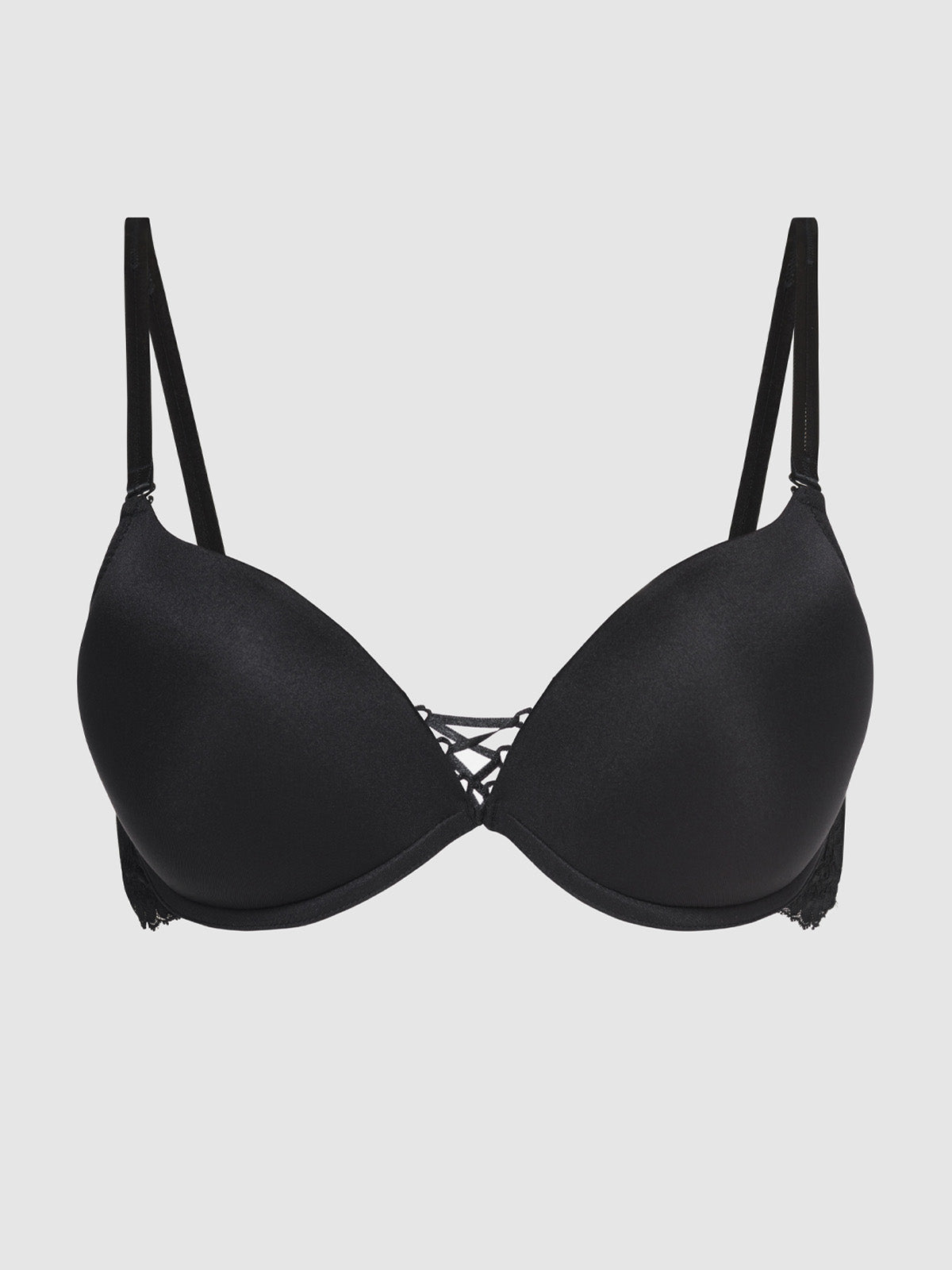 Caged Longline Lace Push Up Bra