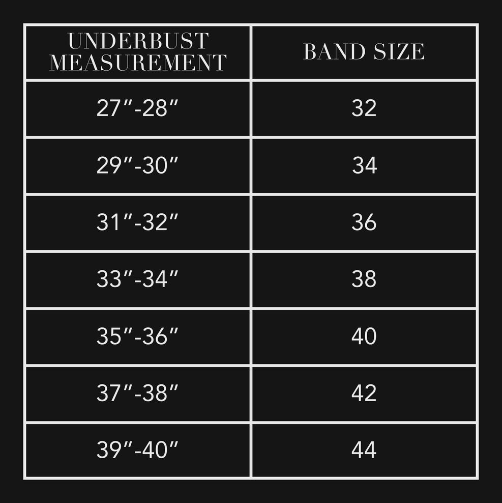 Bra Size Guide Frederick's of Hollywood