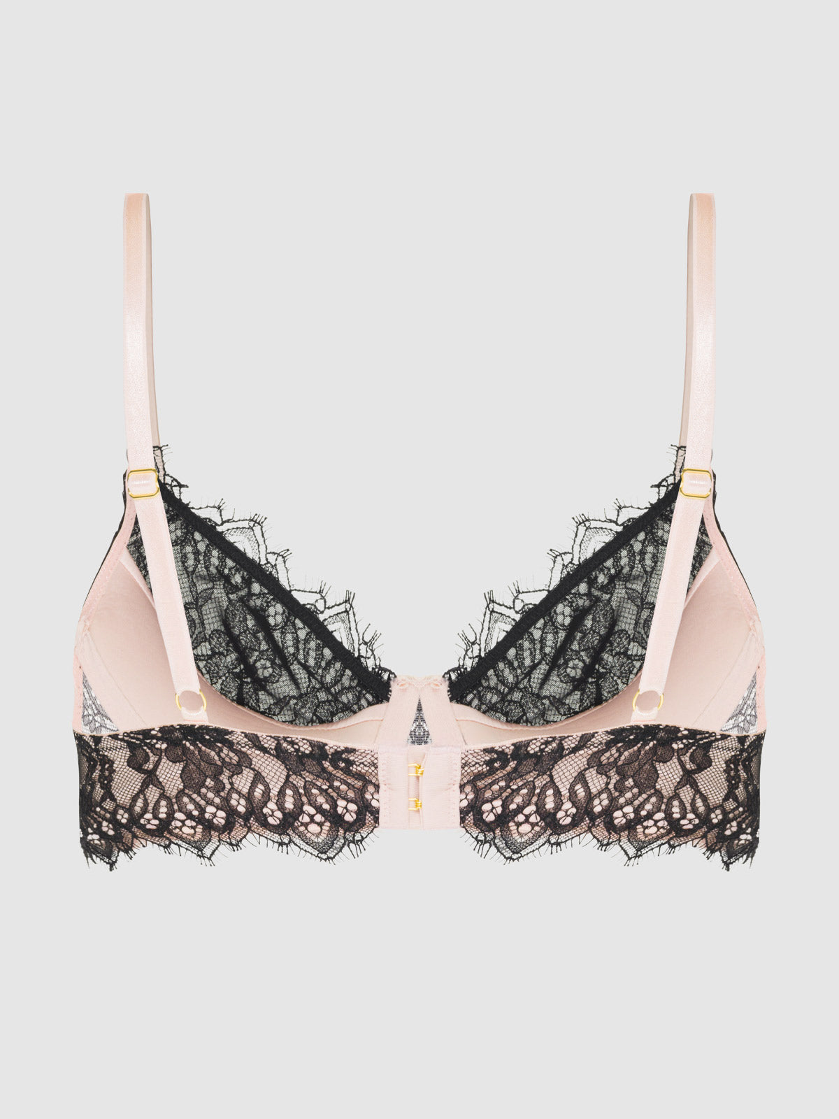 Rosalind Lace Cup Bra With Satin Half Cup - Fredericks of Hollywood