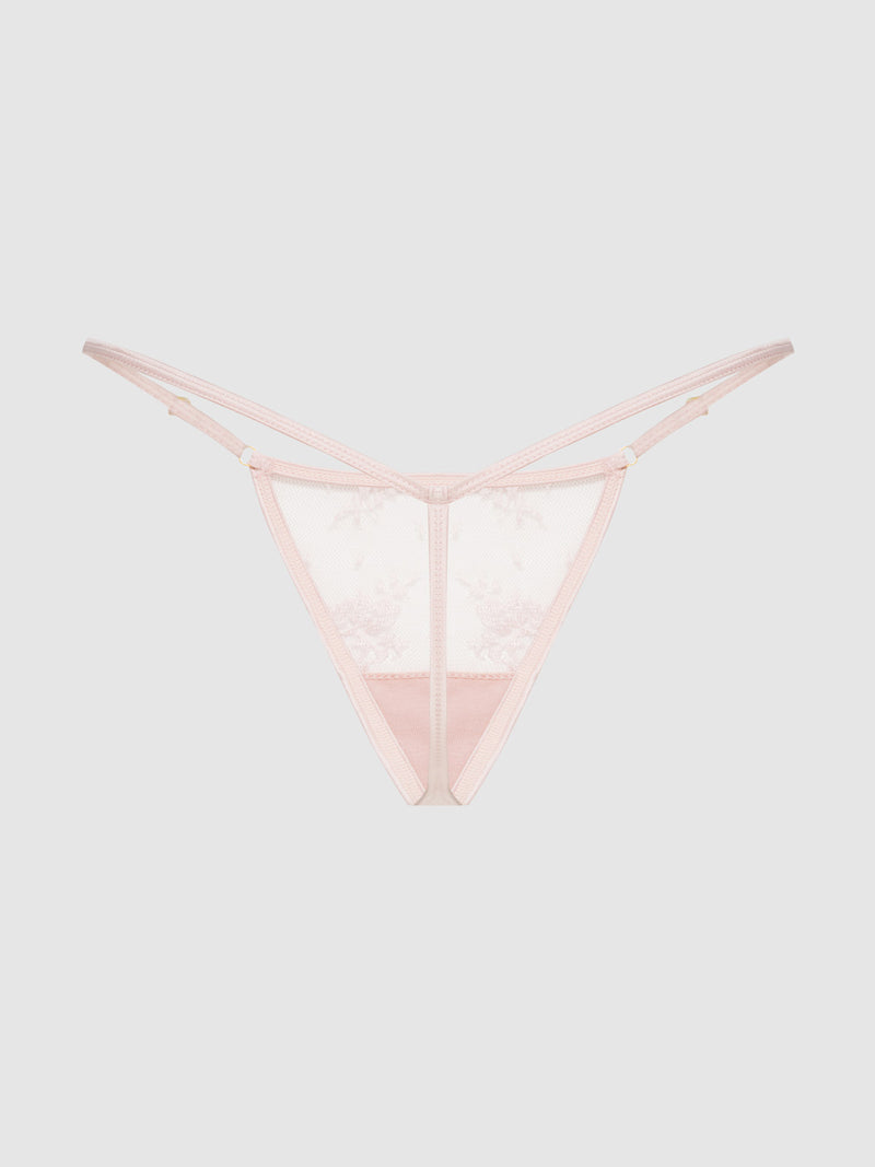 Rosalind Lace & Satin Trimmed G-String  - Fredericks of Hollywood