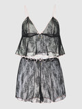 Rosalind Lace & Satin Trimmed Sleep Cami & Shortie - Fredericks of Hollywood
