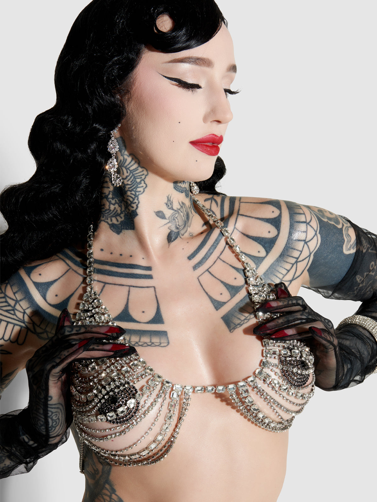 Ziggy Rhinestone Multi Stone Bra - Fredericks Of Hollywood