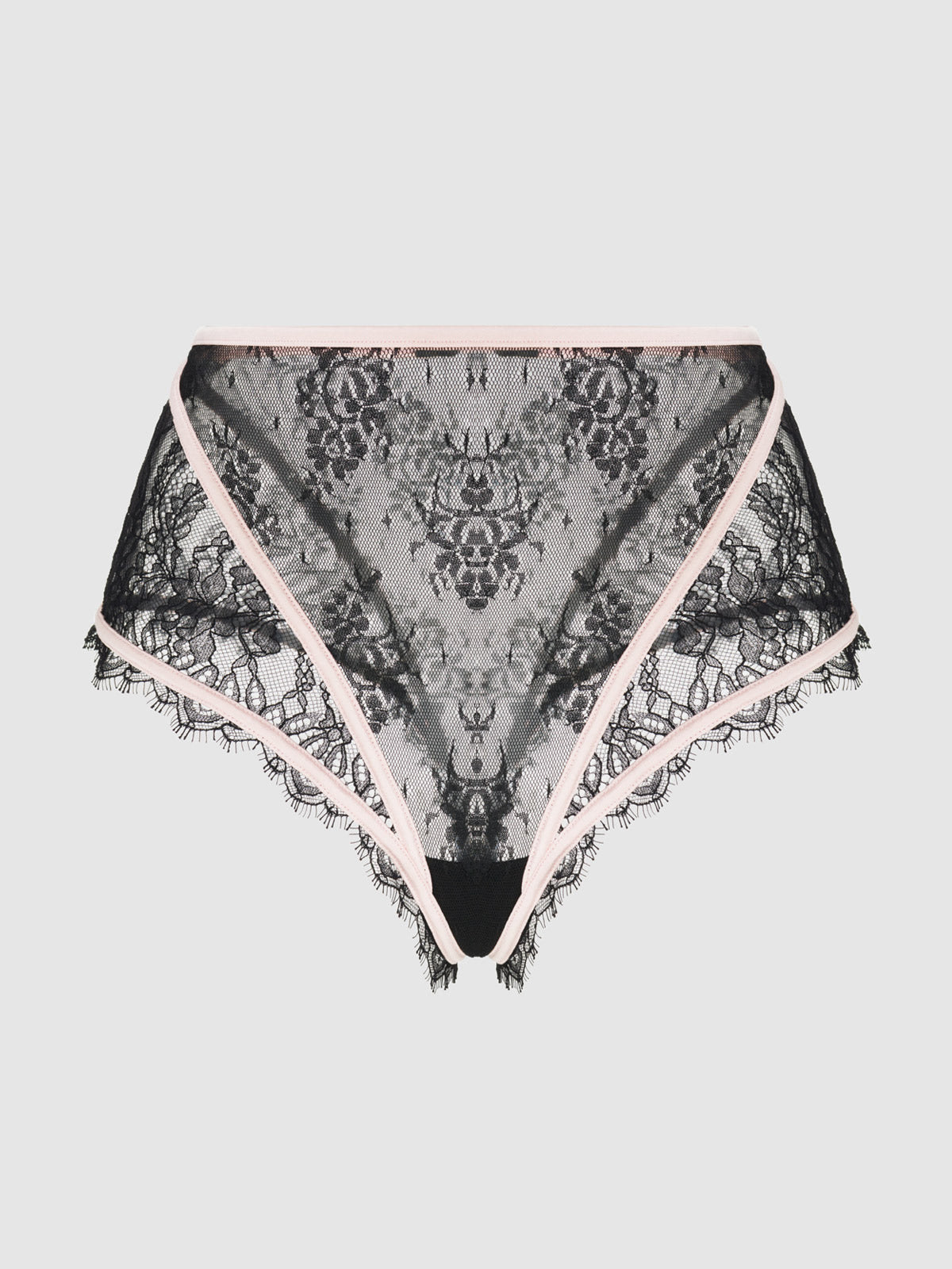 Rosalind Lace &amp; Satin High Waist Cheeky - Fredericks of Hollywood