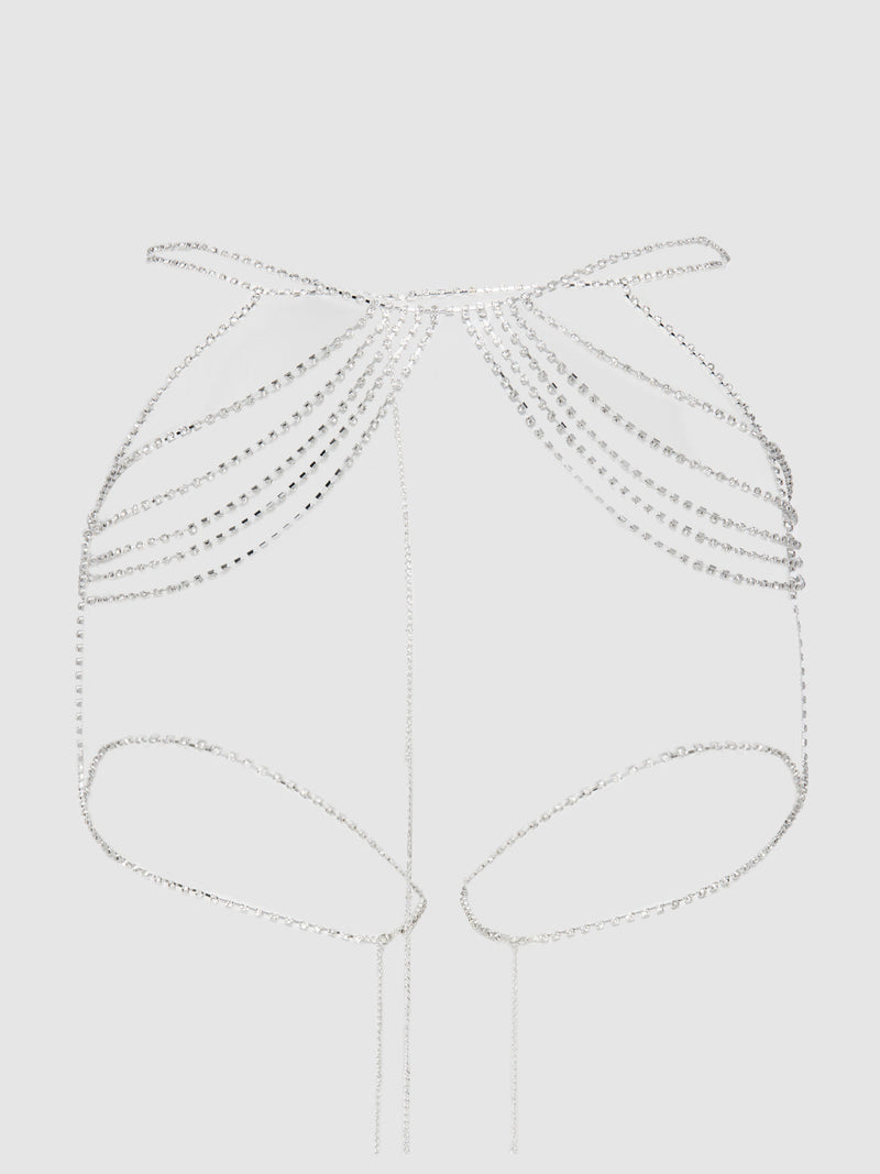 Ziggy Rhinestone Drape Garter - Fredericks Of Hollywood